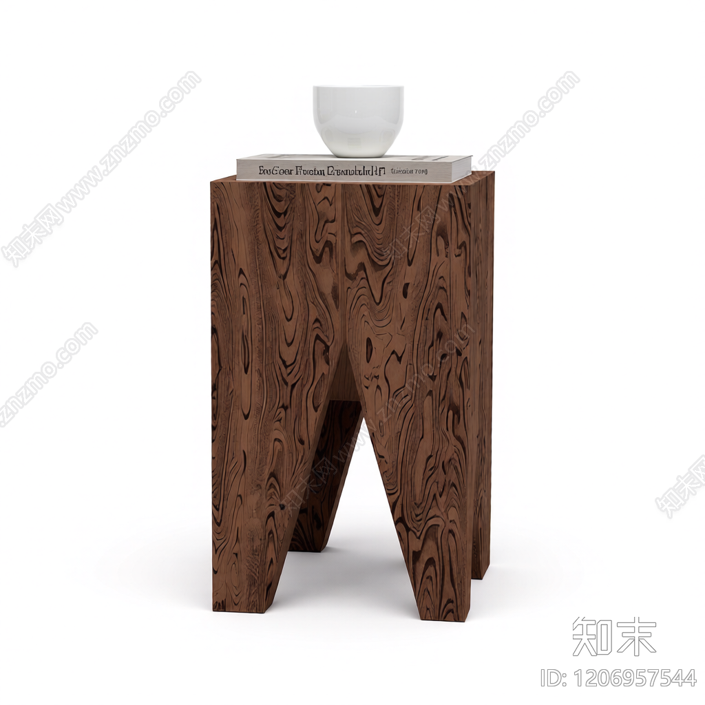 木纹造型凳具书本3D模型下载【ID:1206957544】