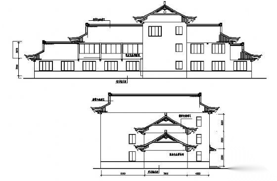 高速公路服务区建筑方案图cad施工图下载【ID:151680110】