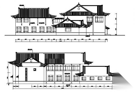 高速公路服务区建筑方案图cad施工图下载【ID:151680110】