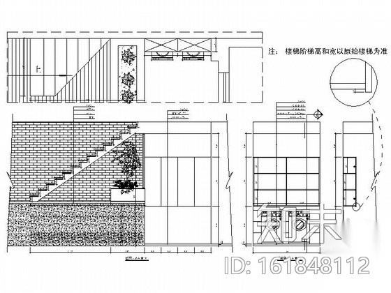 经典简洁雅致新中式四层别墅设计CAD装修图（含效果）cad施工图下载【ID:161848112】