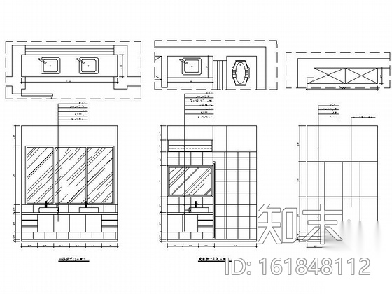 经典简洁雅致新中式四层别墅设计CAD装修图（含效果）cad施工图下载【ID:161848112】