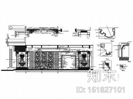 奢华欧式风格国际商务娱乐会所施工图（含效果）cad施工图下载【ID:161827101】