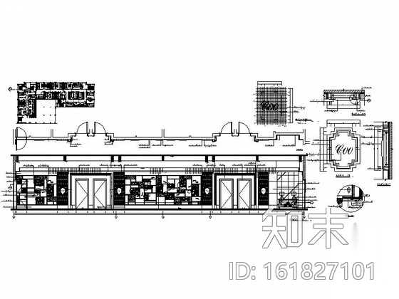 奢华欧式风格国际商务娱乐会所施工图（含效果）cad施工图下载【ID:161827101】