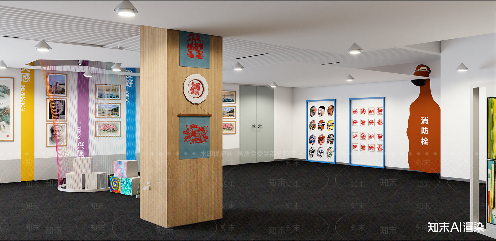 现代其他学校空间SU模型下载【ID:1215968030】