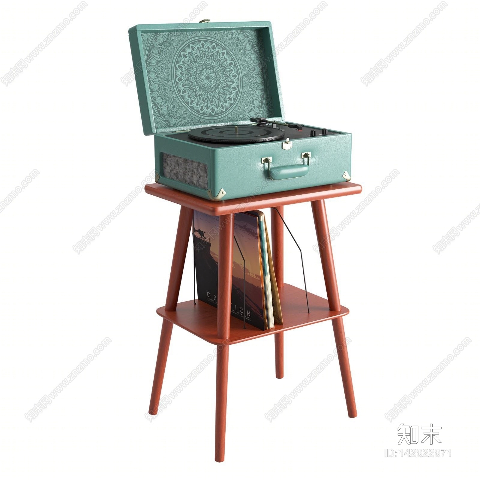 北欧老式留声机架3D模型下载【ID:142822871】