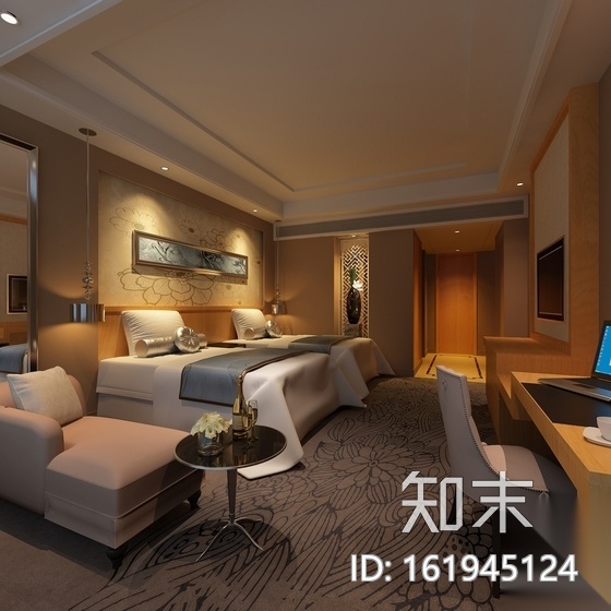 [杭州]旅游涉外现代高档连锁酒店装修图（含效果）cad施工图下载【ID:161945124】