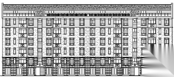 某六层砖混住宅楼建筑施工图cad施工图下载【ID:149573158】