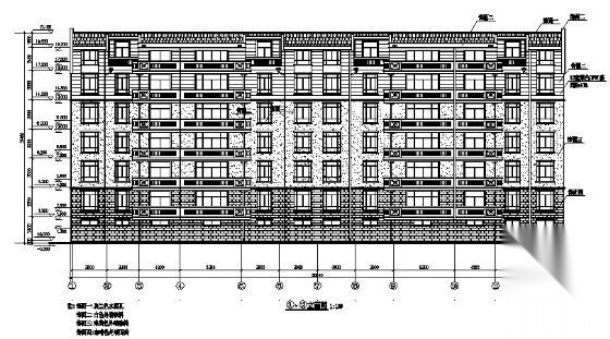 某六层砖混住宅楼建筑施工图cad施工图下载【ID:149573158】