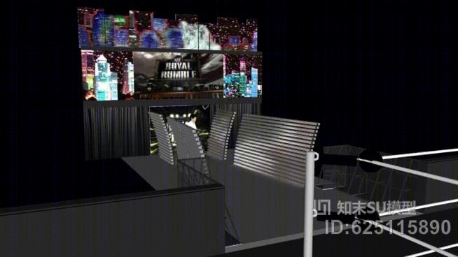 WWE皇家隆隆2008高清SU模型下载【ID:625115890】