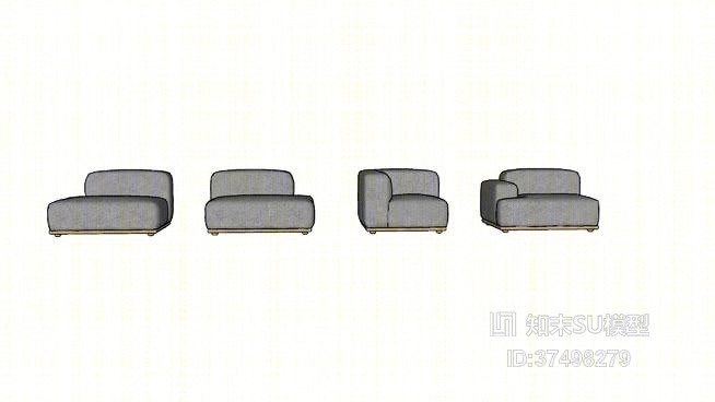 单人沙发SU模型下载【ID:318124719】