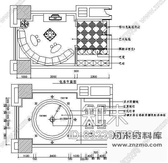 图块/节点KTV包房空间cad施工图下载【ID:832295795】