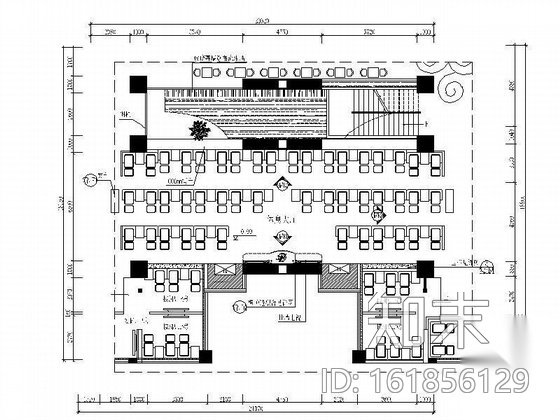 洗浴城休息大厅装修图cad施工图下载【ID:161856129】