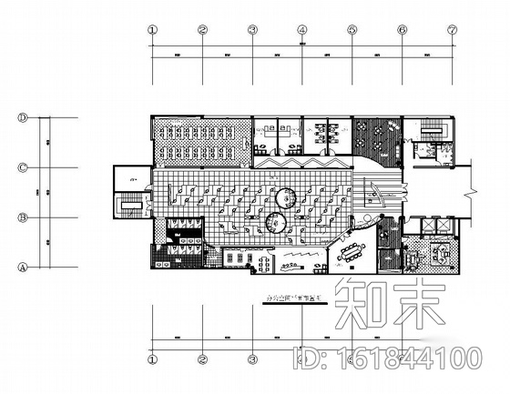 办公空间设计图cad施工图下载【ID:161844100】