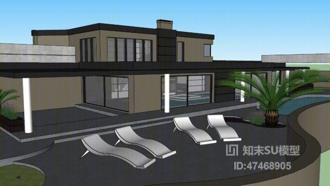 独栋别墅SU模型下载【ID:218022321】