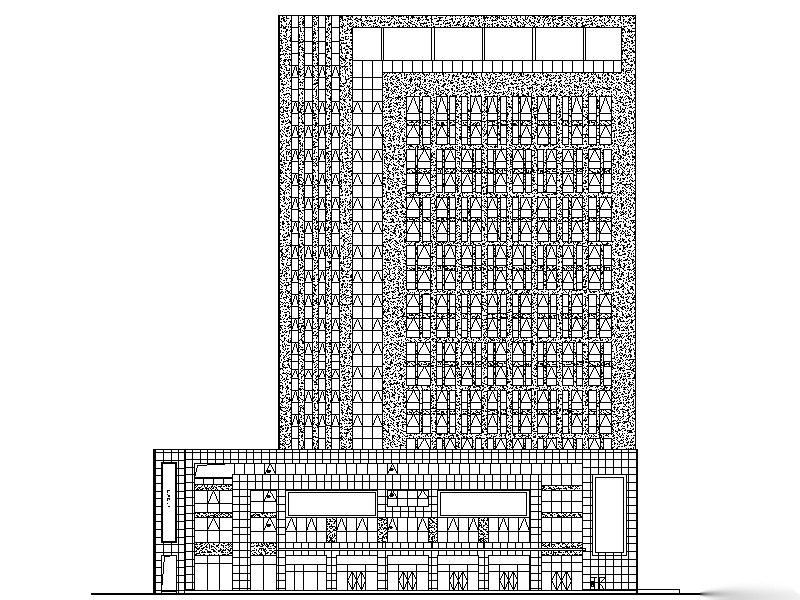 [江苏]市中心现代商业写字楼建筑施工图cad施工图下载【ID:151644171】