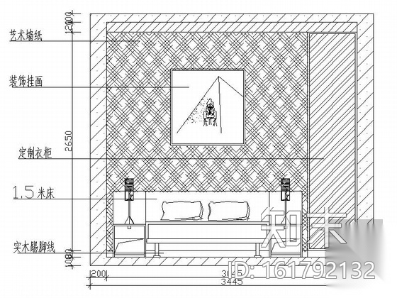 [重庆]房产集团田园三居室样板间装修施工图（含效果）cad施工图下载【ID:161792132】