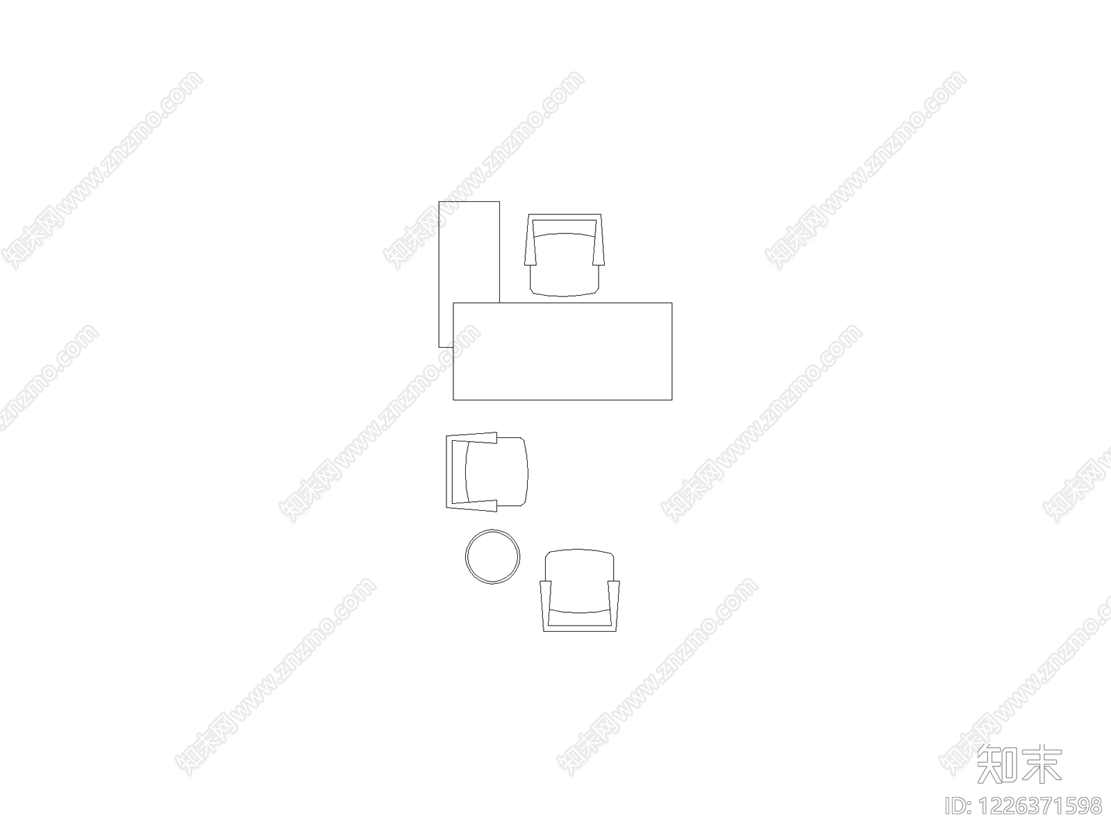 桌椅cad施工图下载【ID:1226371598】