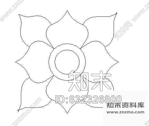 图块/节点中式装饰图案施工图下载【ID:832326800】