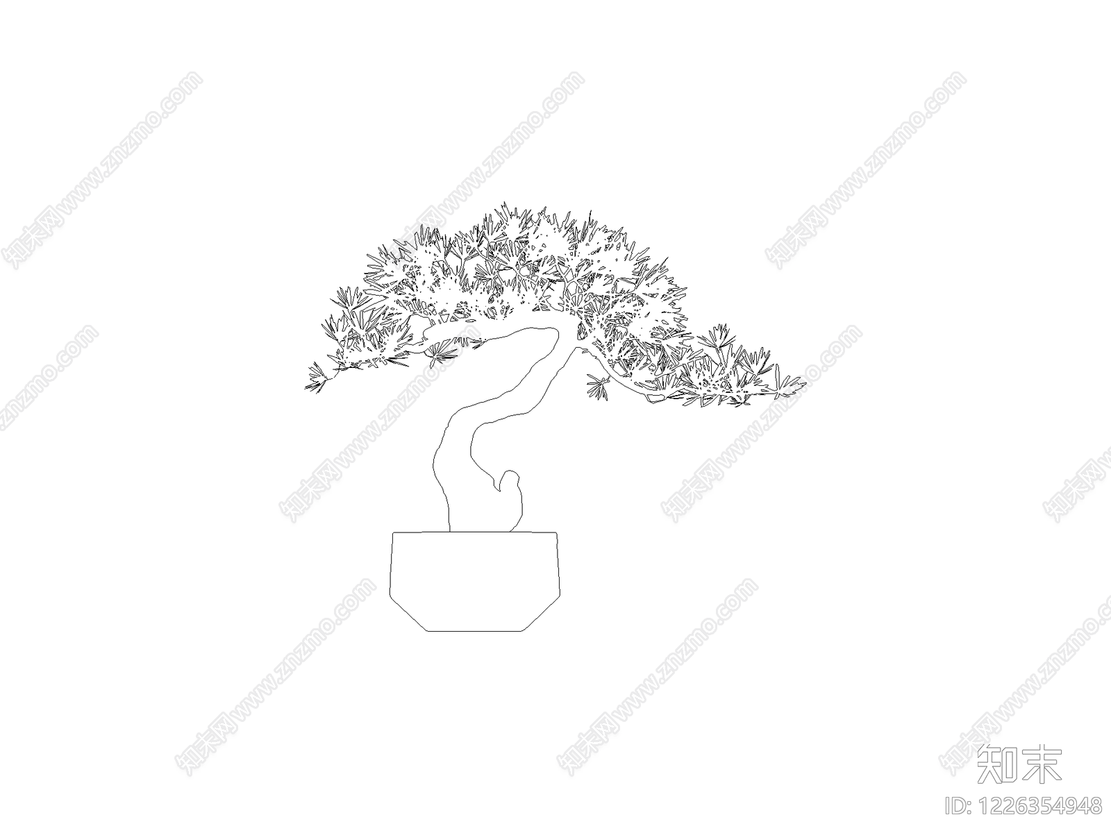 新中式绿植CAD图纸