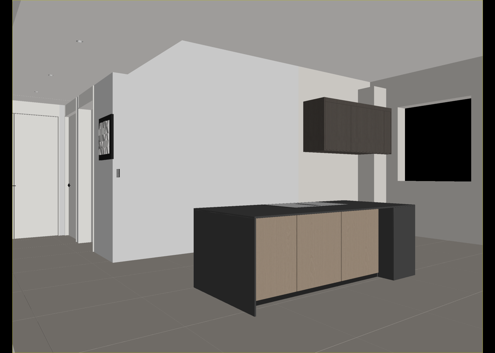 现代开放式厨房3D模型下载【ID:1215032868】