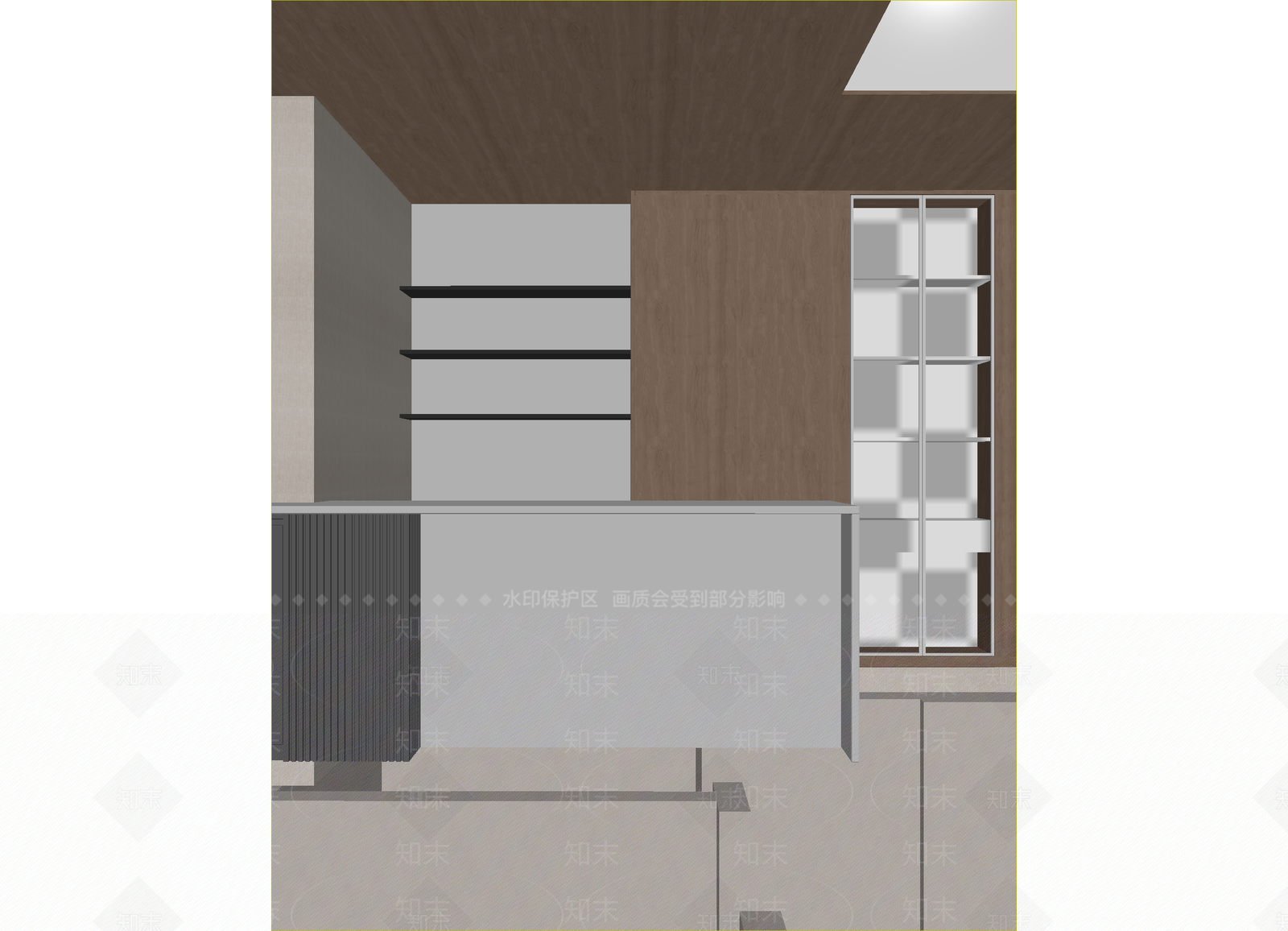 现代书柜3D模型下载【ID:1214817682】