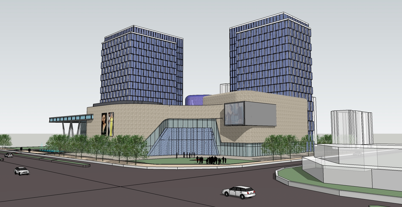 [四川]酒店建筑立面图及平面图设计（含skp模型）施工图下载【ID:164874173】