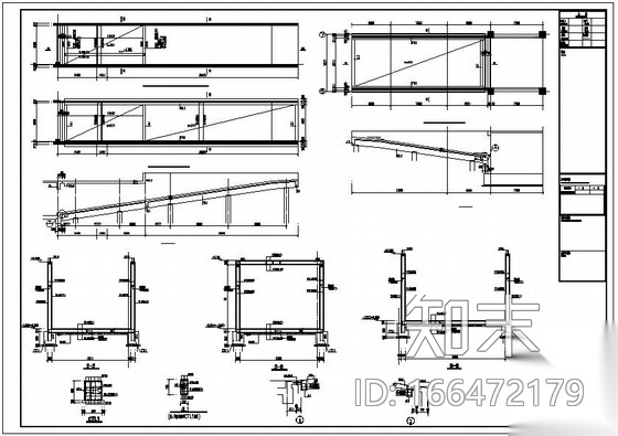 某大厦地下车库坡道节点构造详图cad施工图下载【ID:166472179】