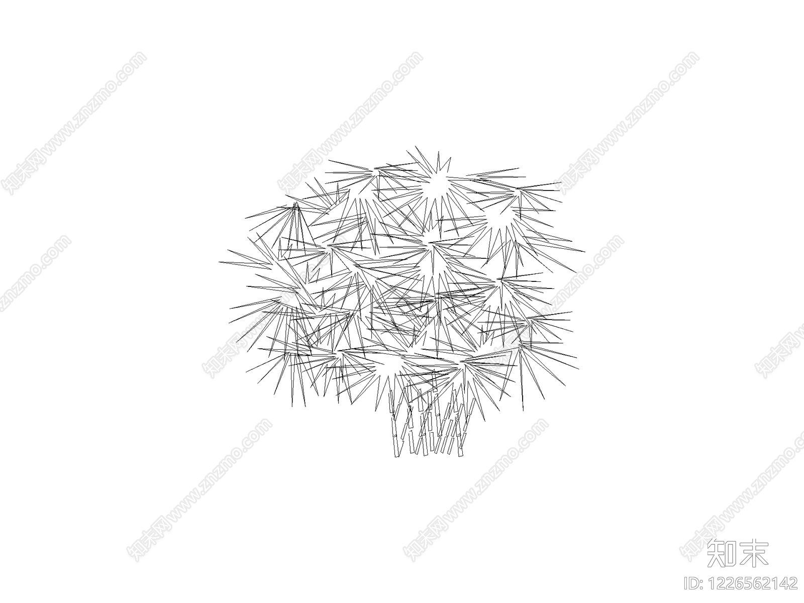 现代乔木种植CAD图纸