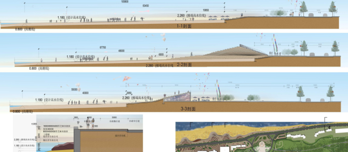 [山东]金滩海岸生态滨海区自然湿地景观规划设计方案cad施工图下载【ID:161014190】