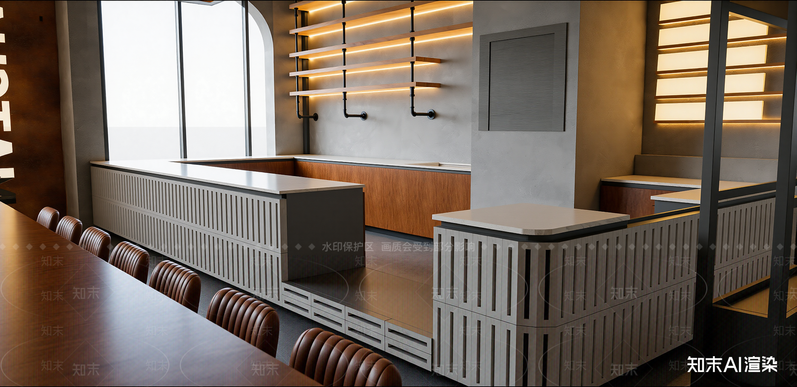 工业西餐厅SU模型下载【ID:1215971440】