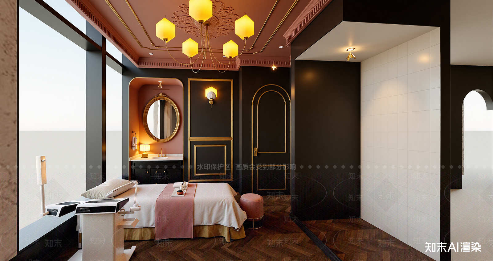 法式美甲店SU模型下载【ID:1215946734】