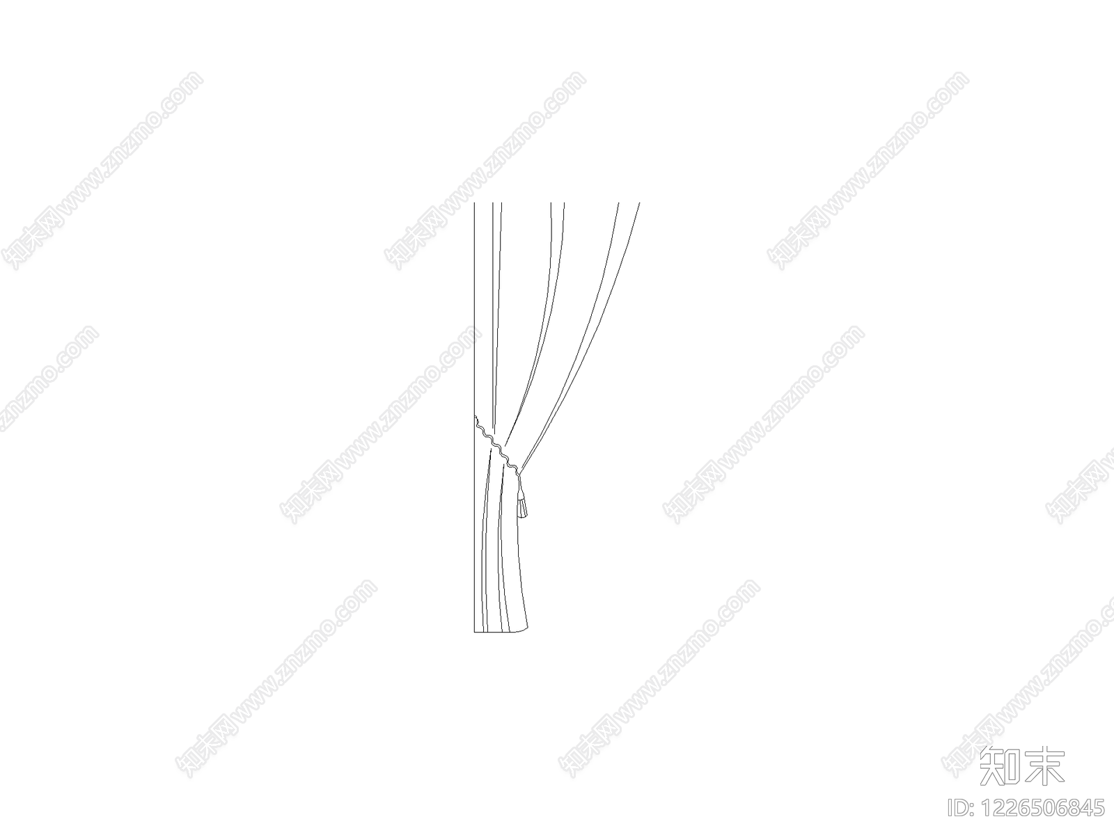 现代,意式窗帘CAD图纸