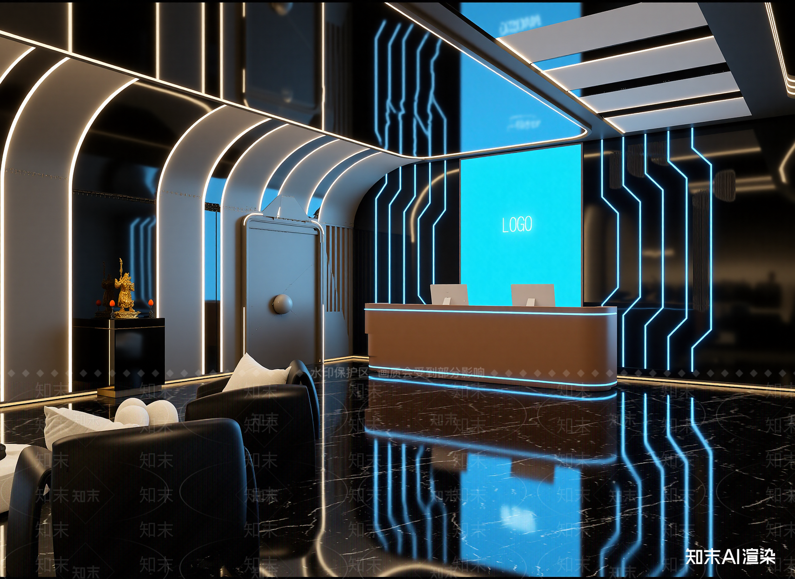现代科技展厅3D模型下载【ID:1214785069】