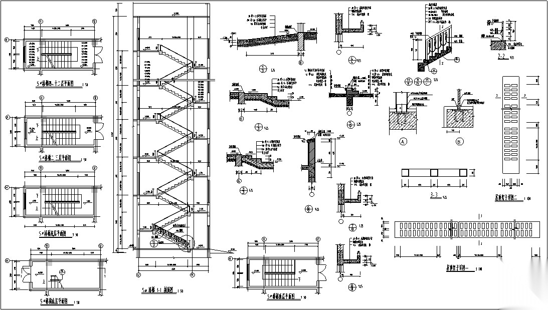 现代高层商住楼建筑设计方案施工图CADcad施工图下载【ID:165625105】