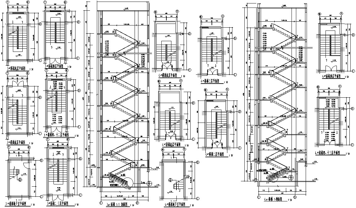 现代高层商住楼建筑设计方案施工图CADcad施工图下载【ID:165625105】