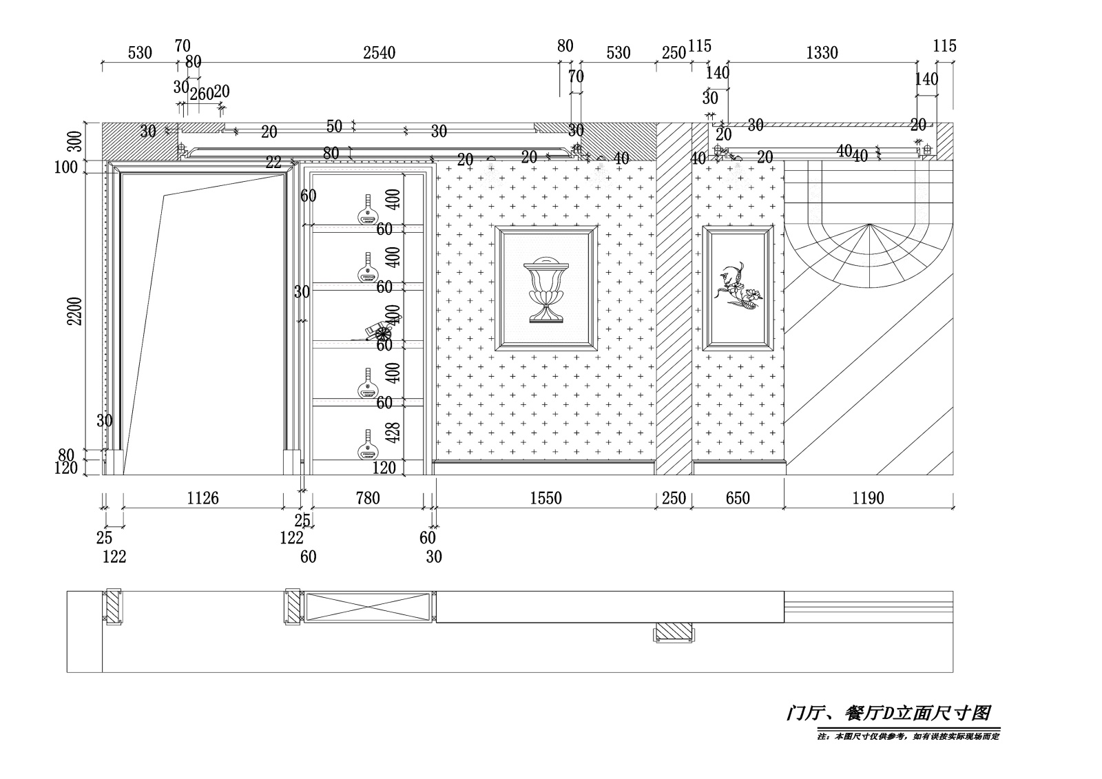 两居室欧式风格样板房装修施工图+效果图cad施工图下载【ID:160474121】