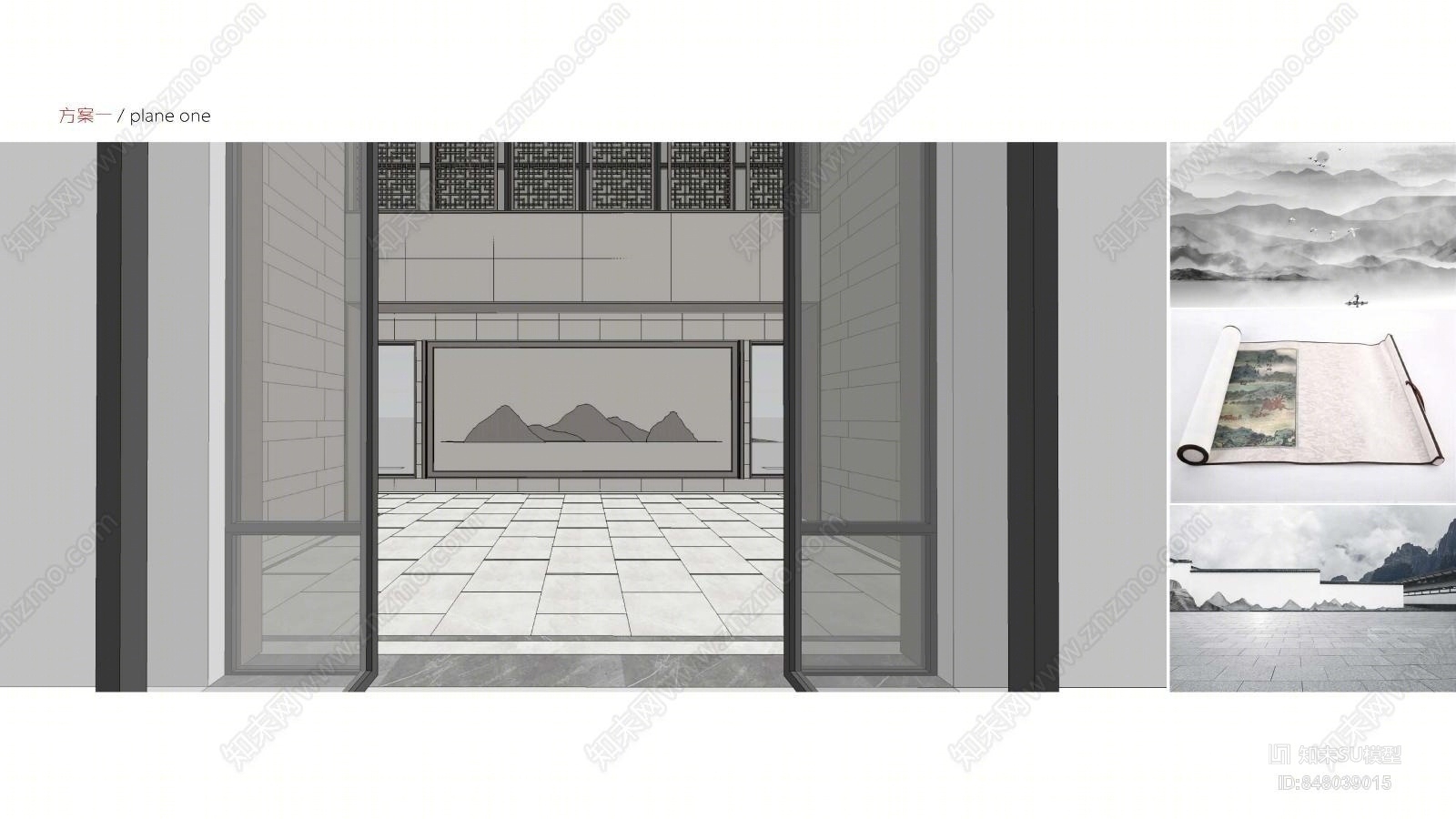 新中式住宅工区SU模型下载【ID:848039015】