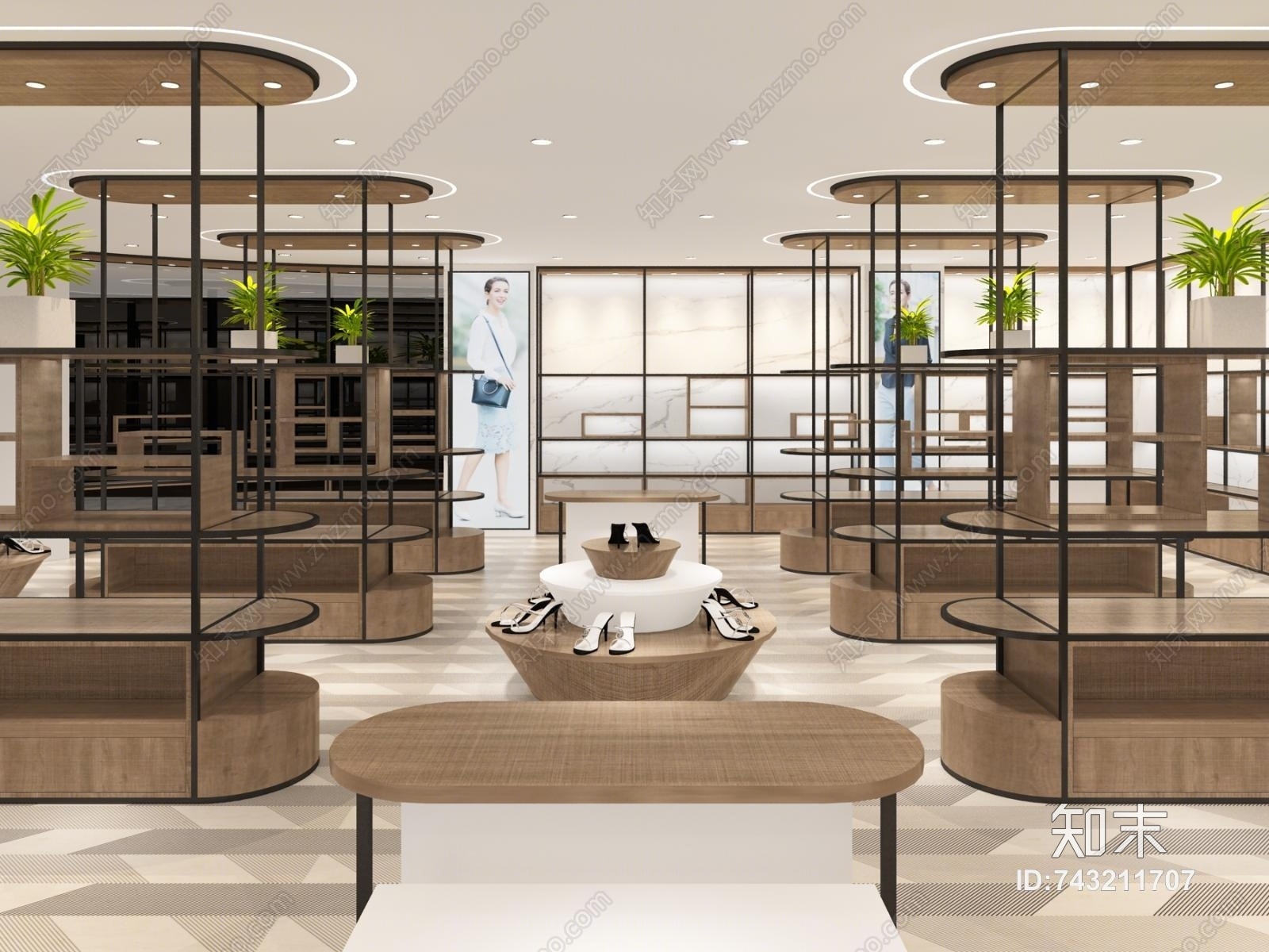 现代鞋店3D模型下载【ID:743211707】