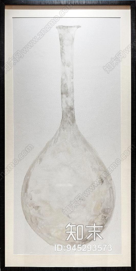 中式花瓶装饰画意境装饰画贴图下载【ID:945293573】