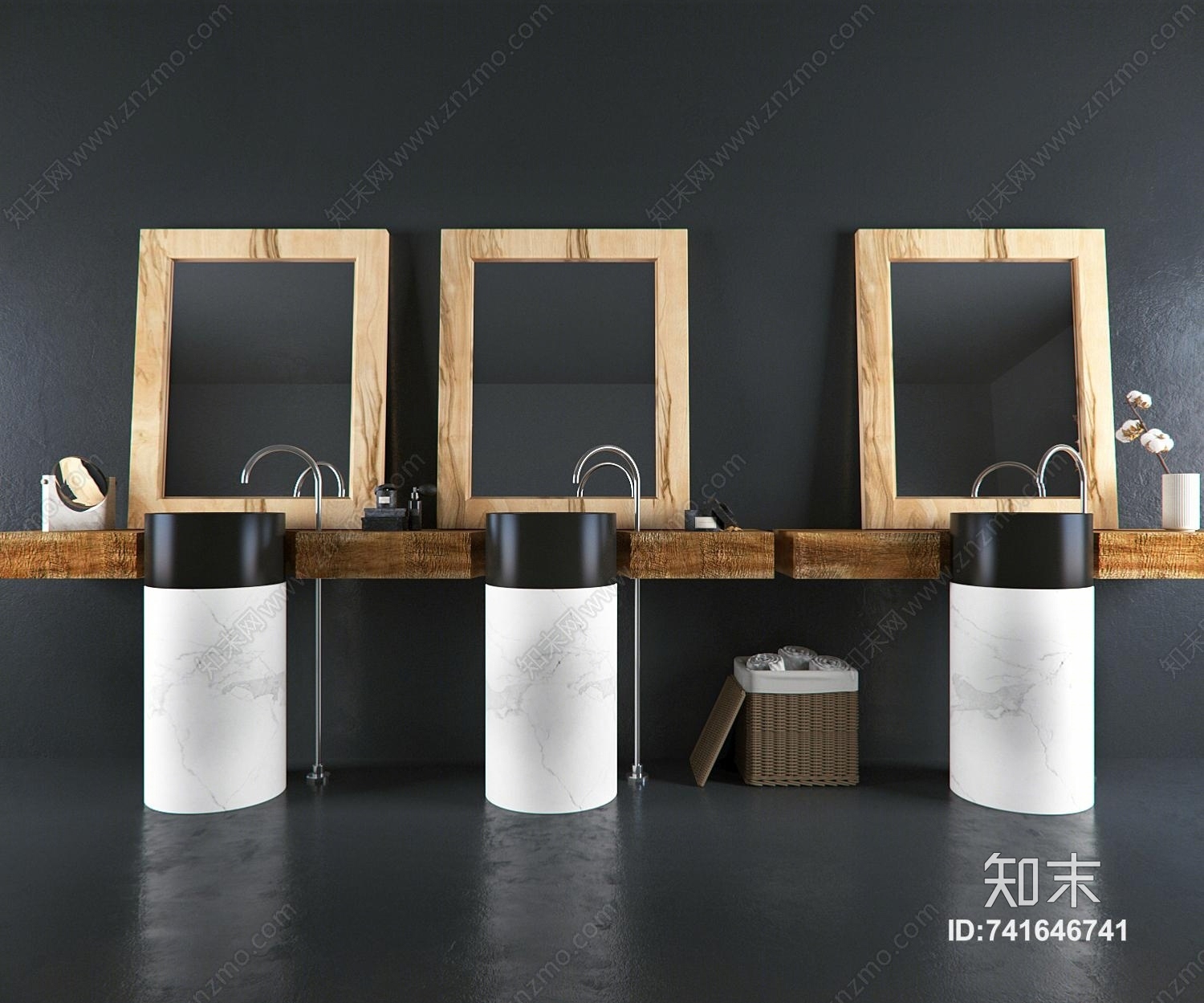 北欧洗手台模型3D模型下载【ID:741646741】