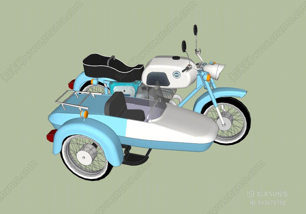 现代摩托车SU模型下载【ID:943878192】