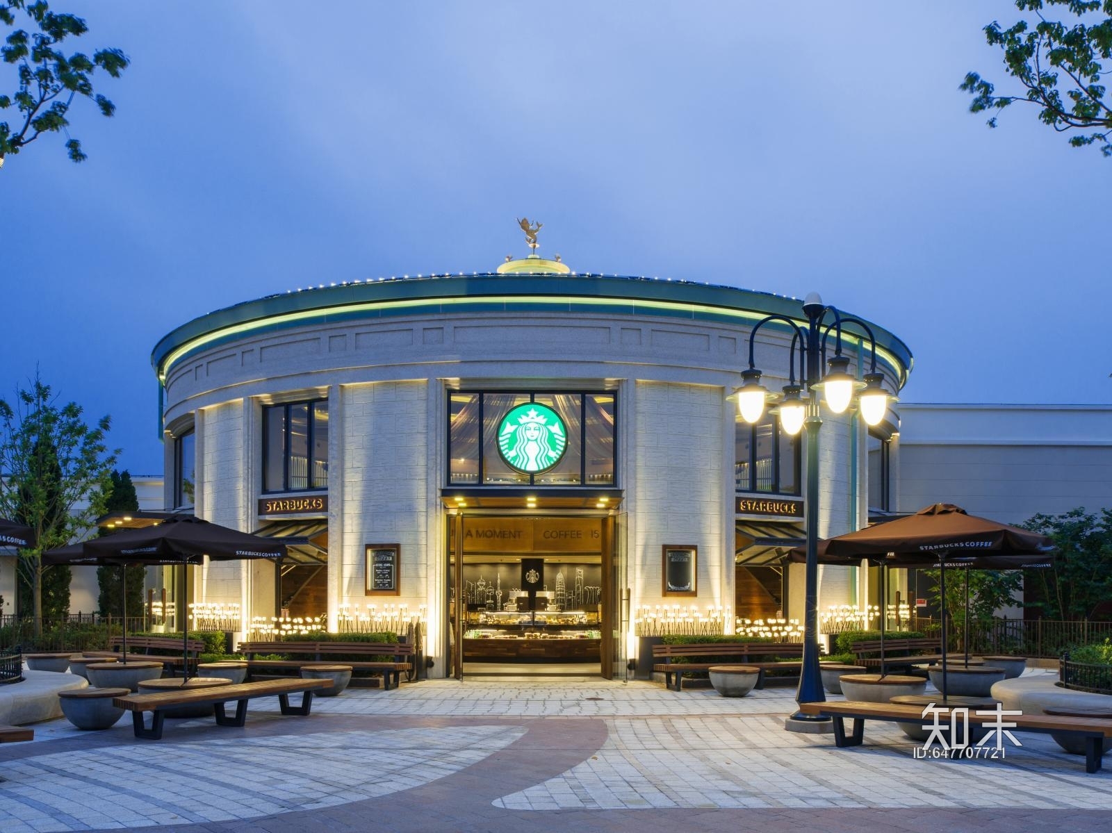 上海迪斯尼星巴克咖啡屋旗舰店施工图下载【ID:647707721】