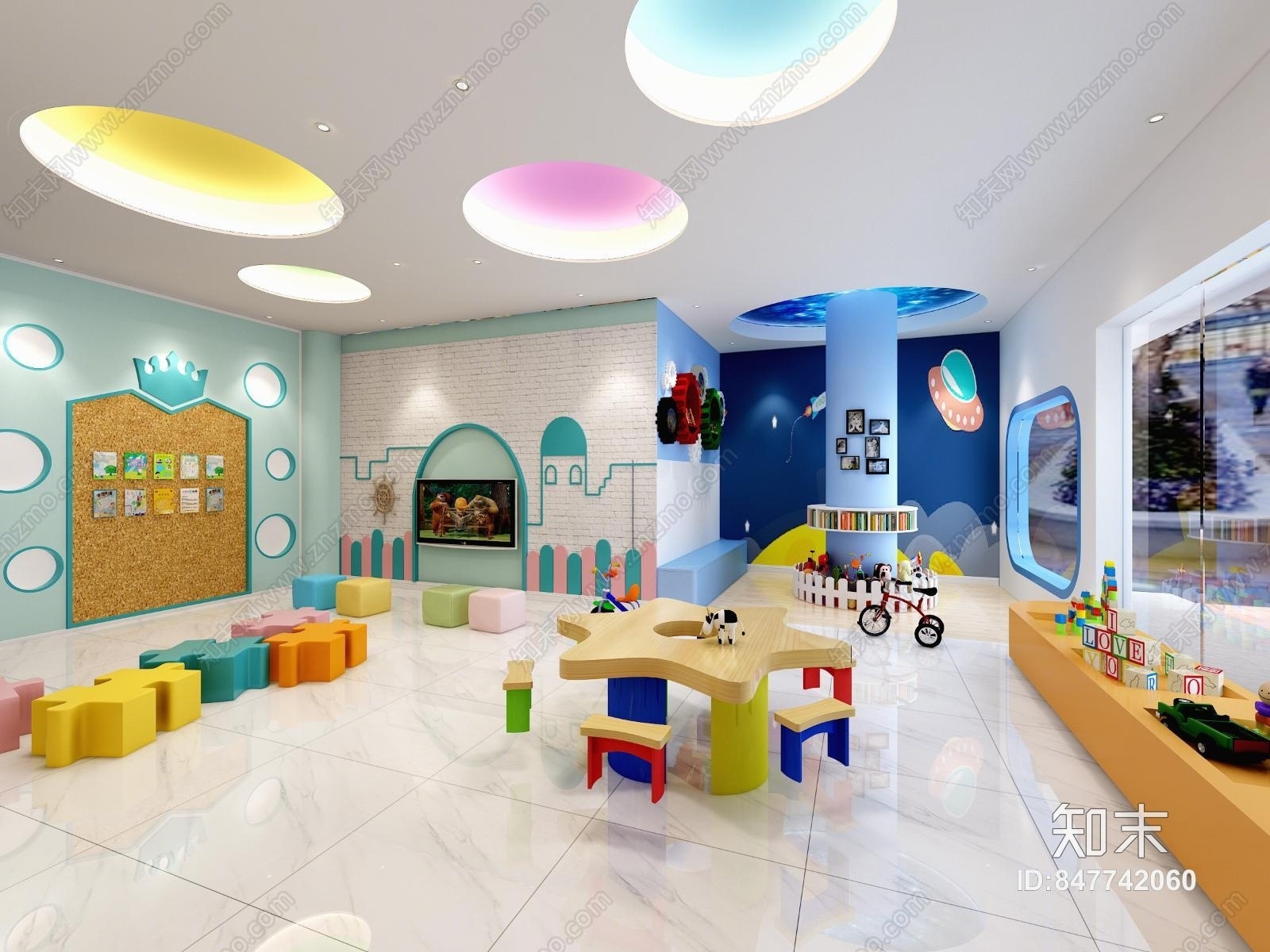 现代儿童创意中心3D模型下载【ID:847742060】