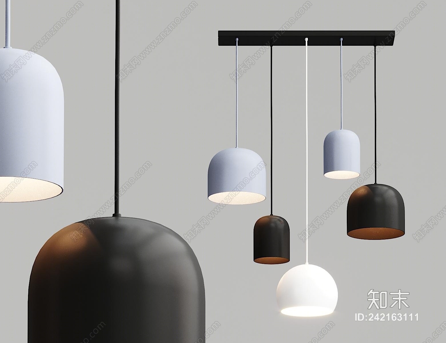 现代装饰小吊灯3D模型下载【ID:242163111】
