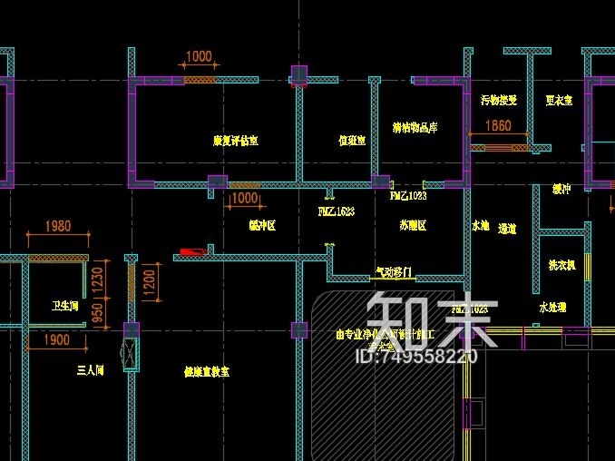 现代医院施工图cad施工图下载【ID:749558220】