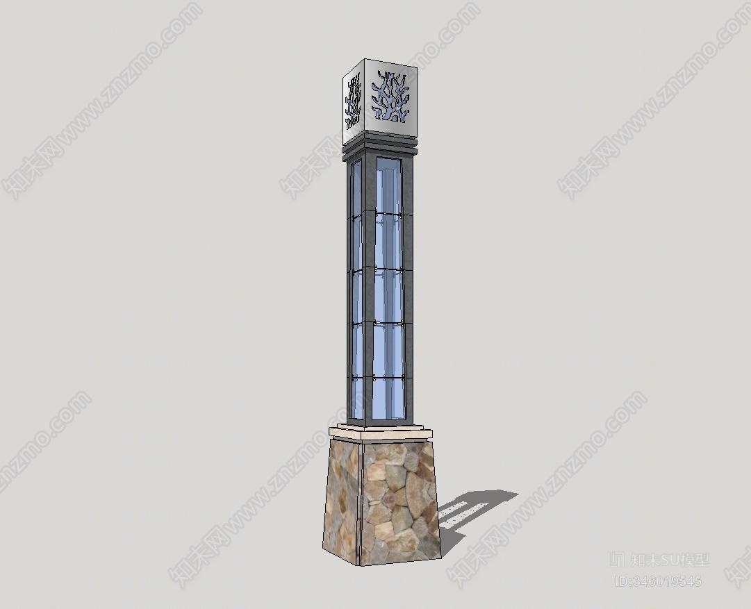 现代风格路灯SU模型下载【ID:346019545】