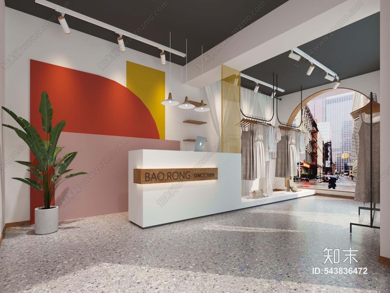 现代服装店3D模型下载【ID:543836472】