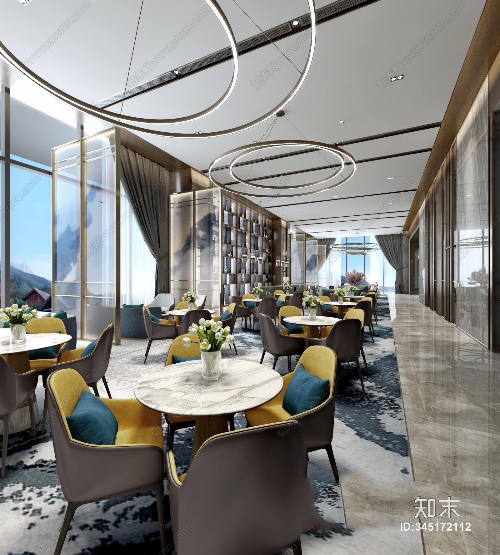 现代茶餐厅3D模型下载【ID:345172112】