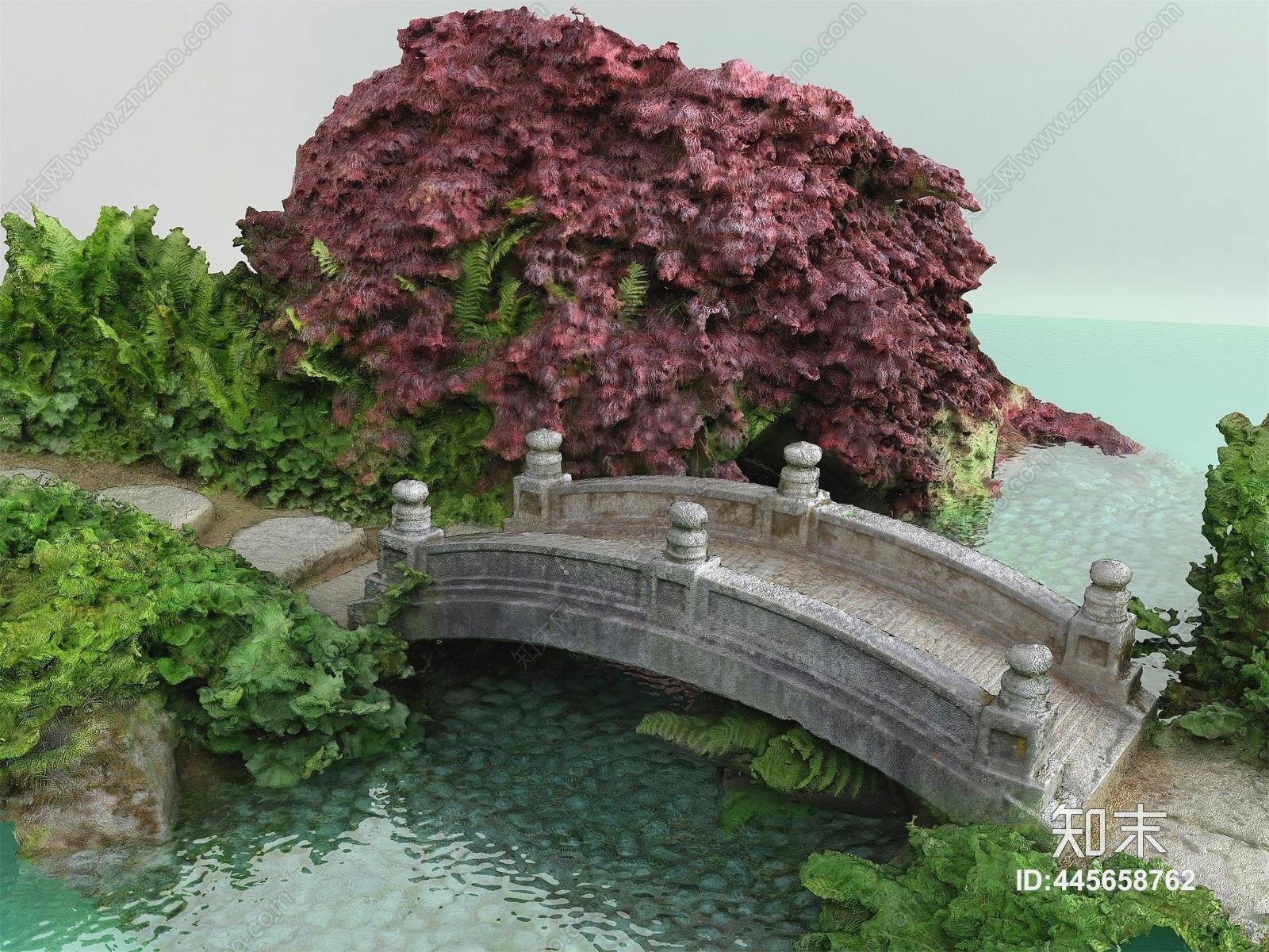 中式风格石桥3D模型下载【ID:445658762】