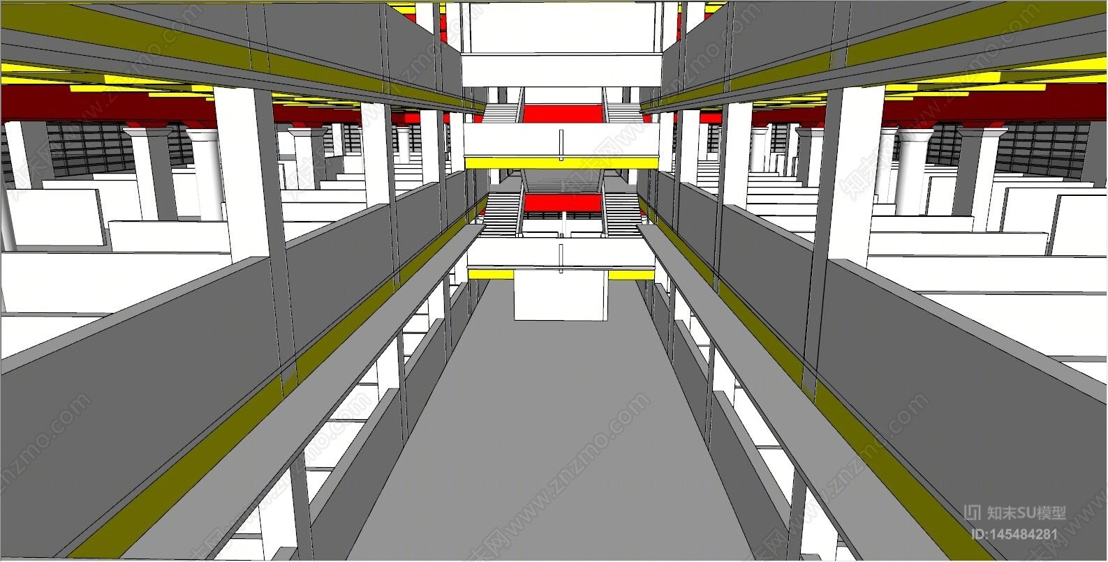 工业中环街市SU模型下载【ID:145484281】